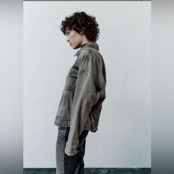 NWT Zara OVERSIZED MULTI-POSITIONAL JACKETSize M-L - Picture 2 of 12
